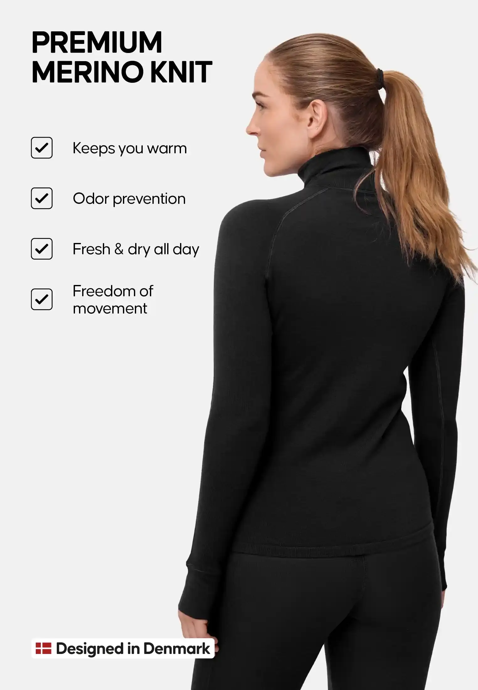 CORE MERINO HALF-ZIP SKIUNDERTRØJE - Image 2